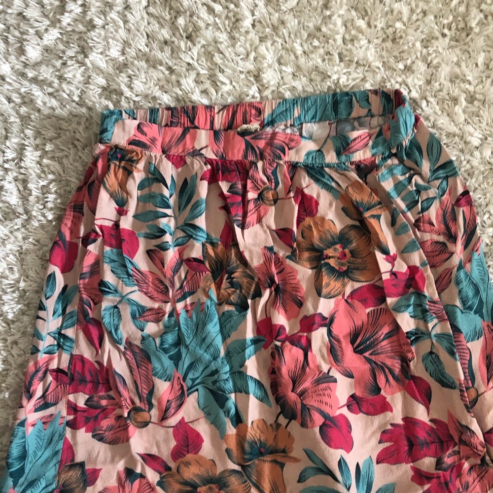 Kindom Skirt Pink Blue Floral Ruffle Size Medium - Picture 3 of 8